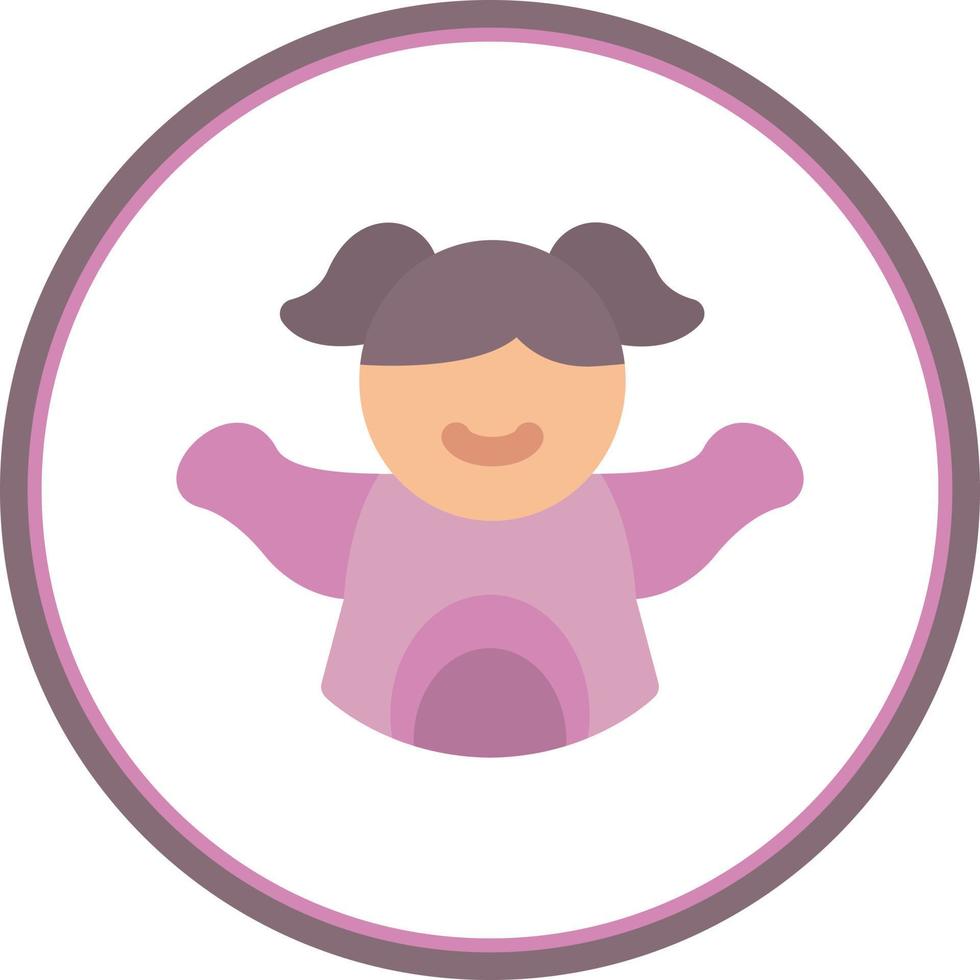 Baby Girl Vector Icon Design