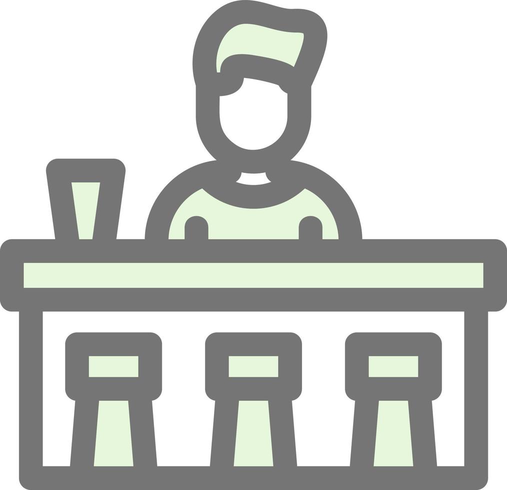 Bar Counter Vector Icon Design