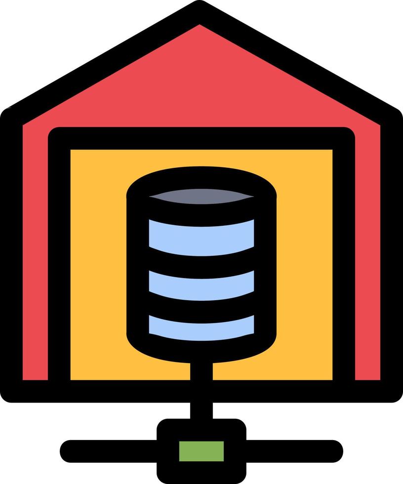 Data Warehouse Vector Icon Design