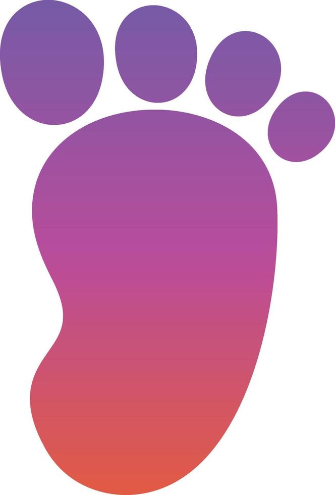 Footprint Vector Icon Design
