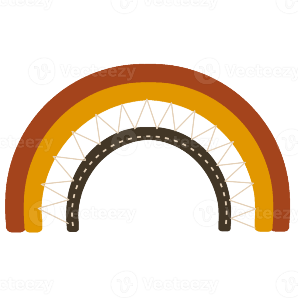 Oganic Rainbow with bohemian style png