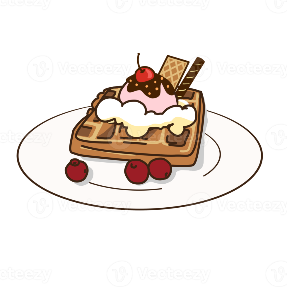 Waffle Ice Cream png