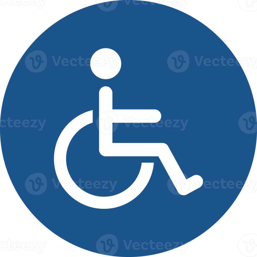 wc, disabled person Toilet icon in blue circle. png