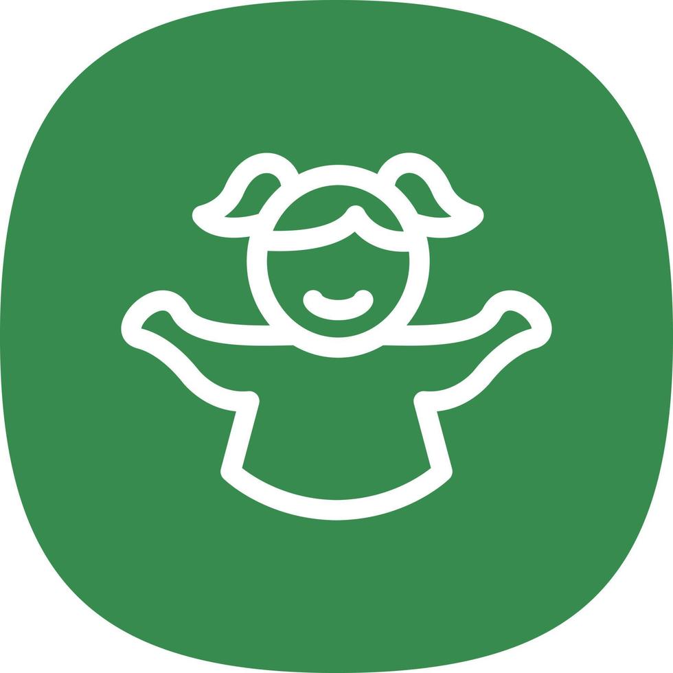 Baby Girl Vector Icon Design