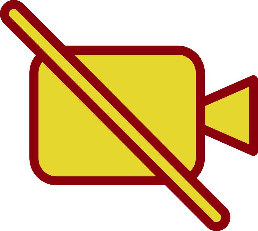 Video Off Vector Icon Design