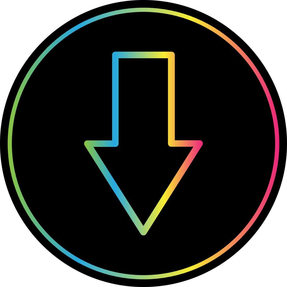 Down Vector Icon Design