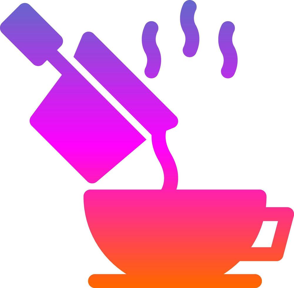 Pour Coffee Vector Icon Design