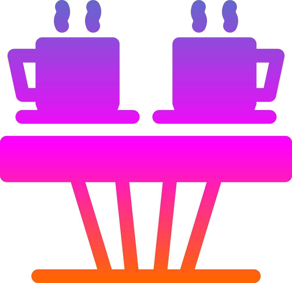 Coffee Table Vector Icon Design