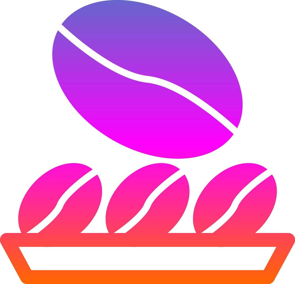 Coffee Beans Vector Icon Design