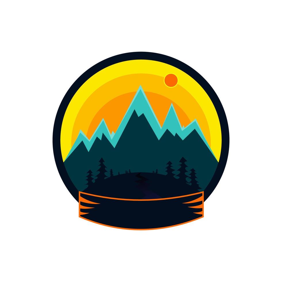 Mount embllem logo adventure vector