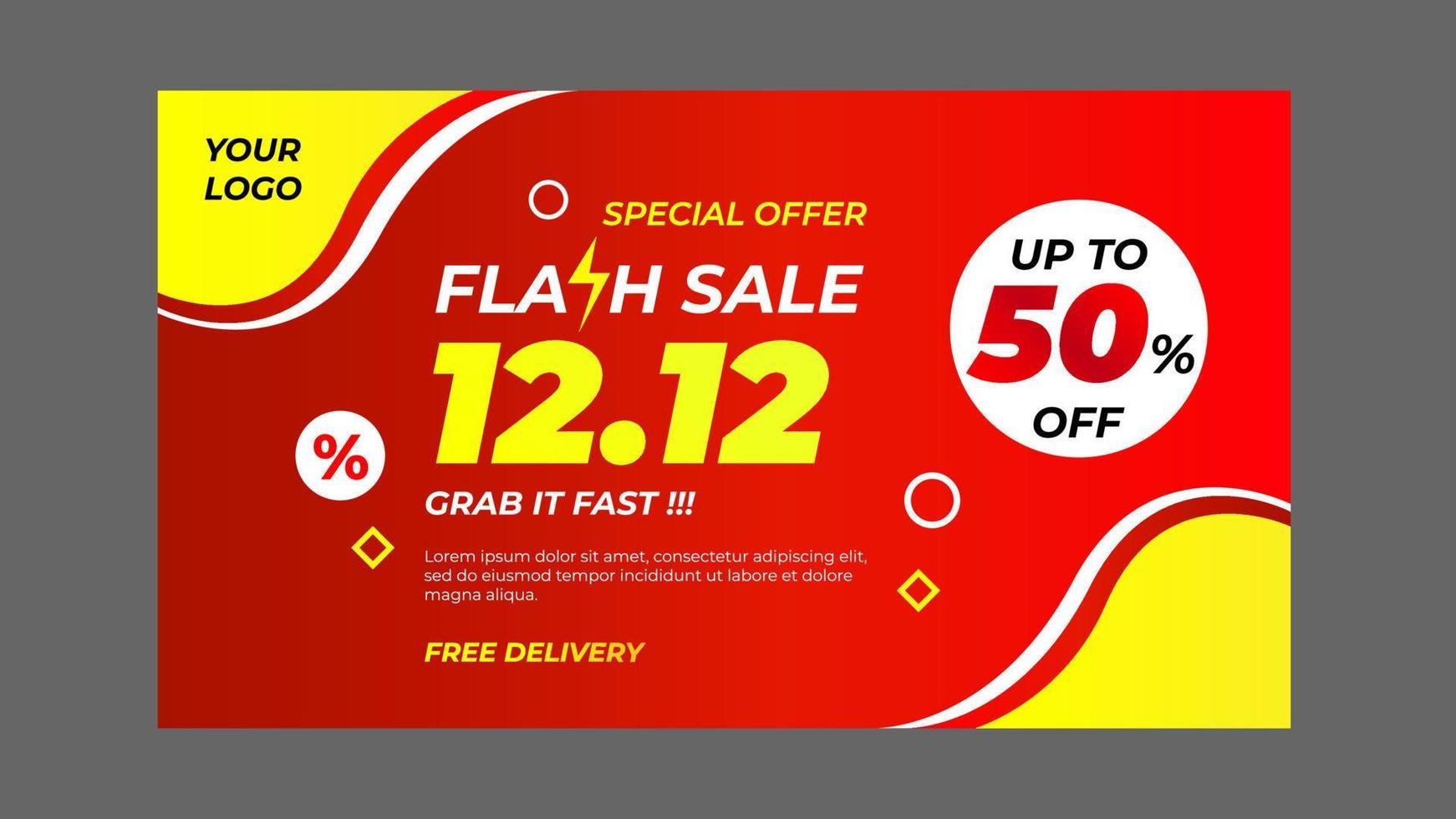 Flash Sale Banner vector