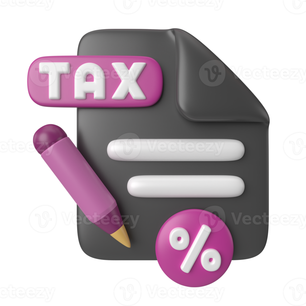 Taxes 3D Illustration Icon png