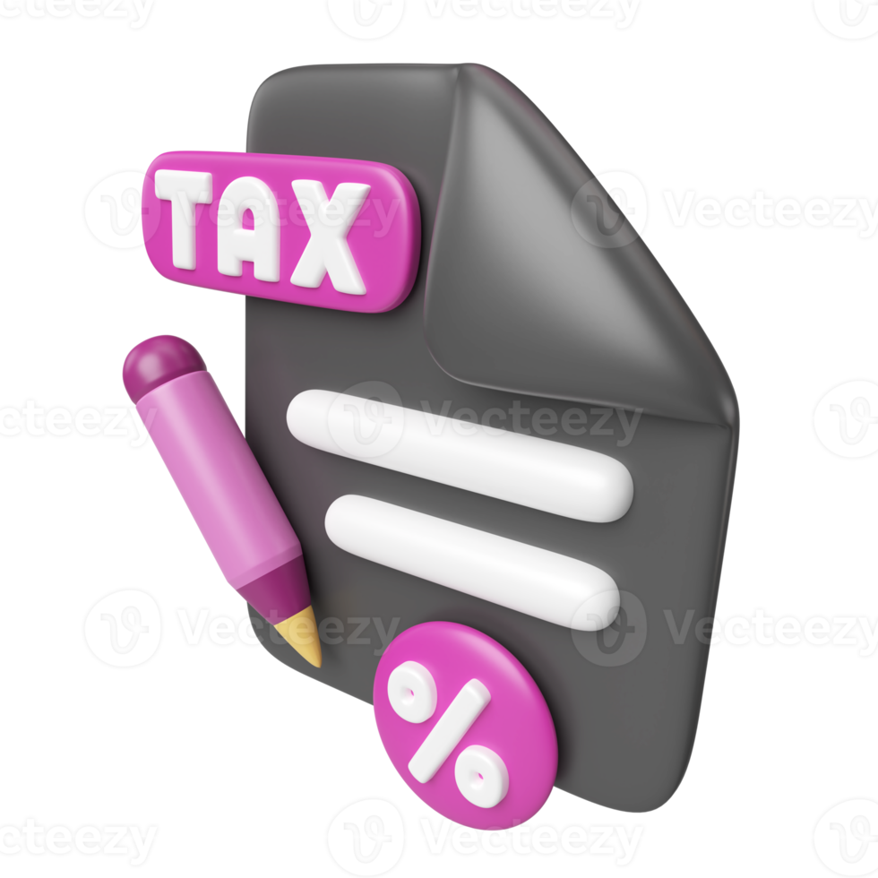 Taxes 3D Illustration Icon png