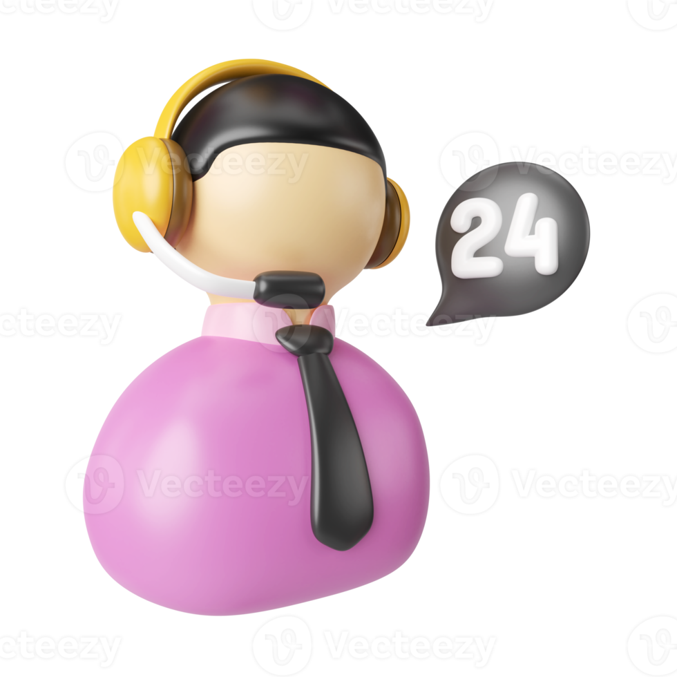 Call Center 3D Illustration Icon png