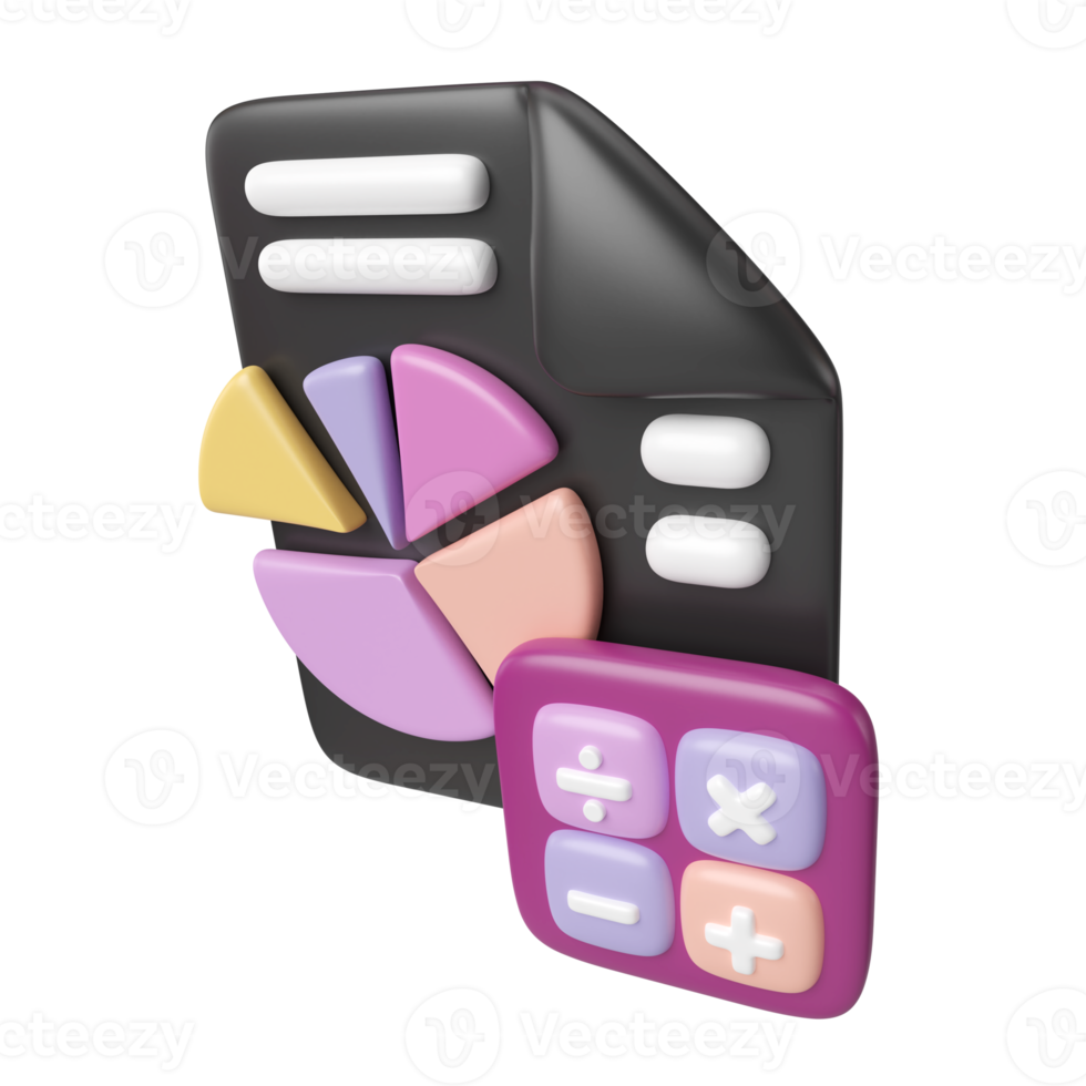 Accounting 3D Illustration Icon png