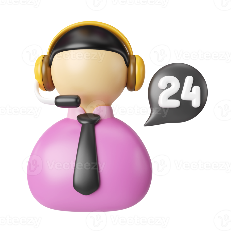 ícone de ilustração 3d de call center png