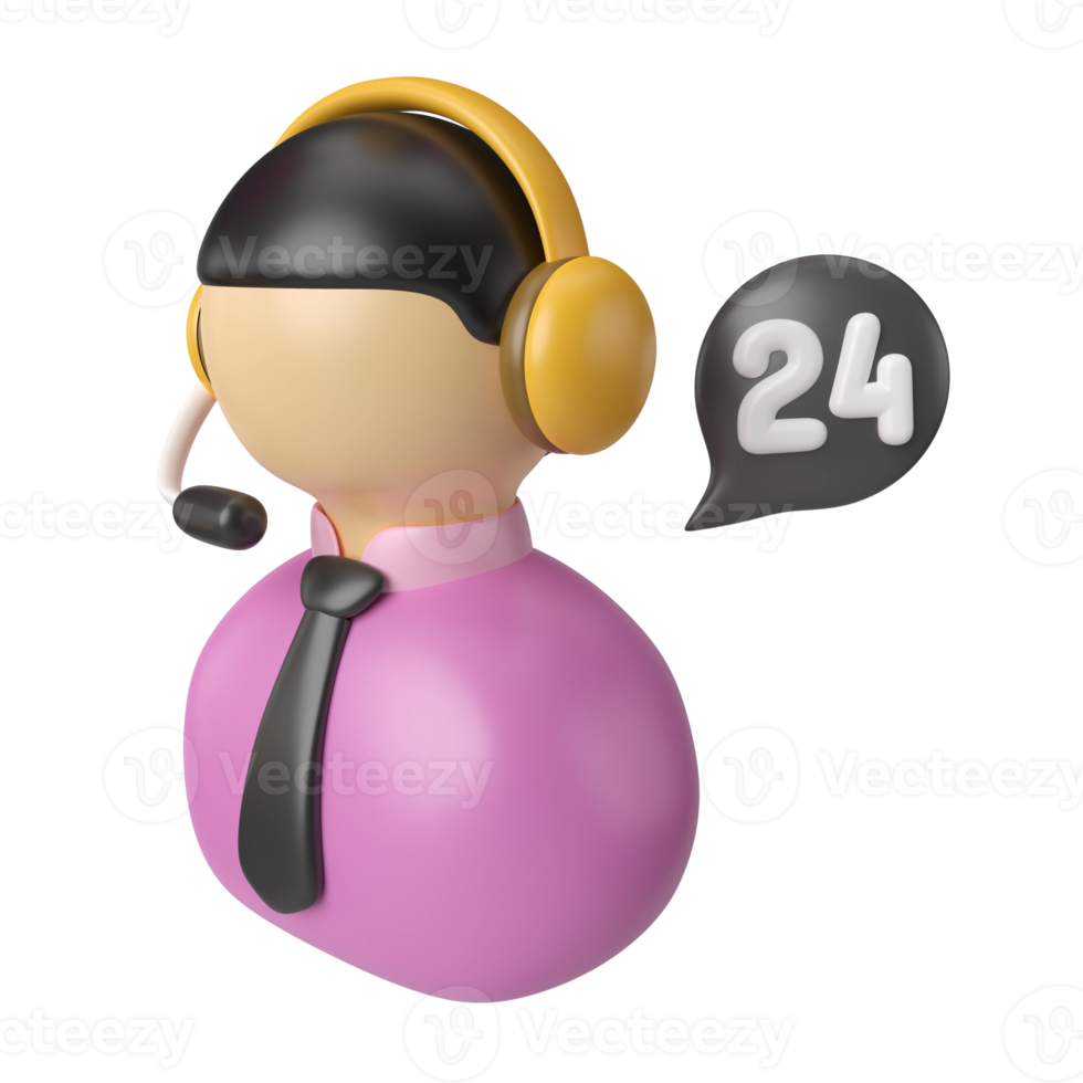 Call Center 3D Illustration Icon png