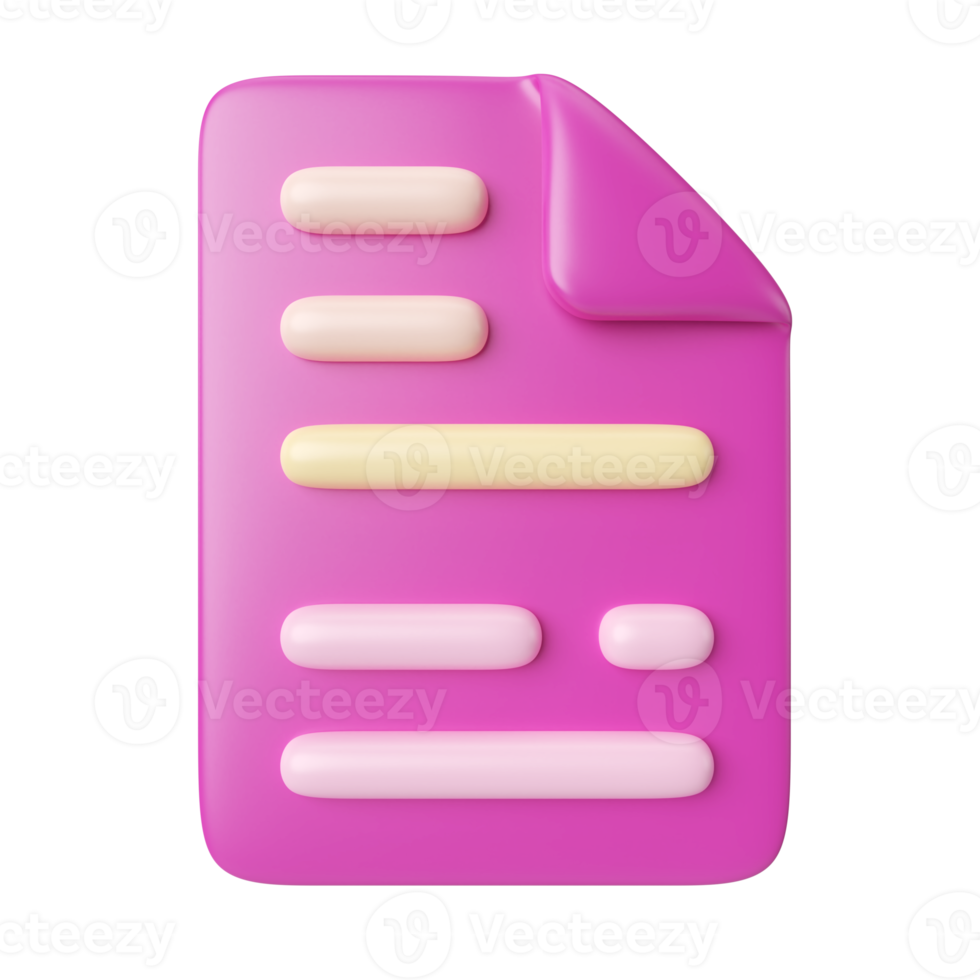 Document 3D Illustration Icon png