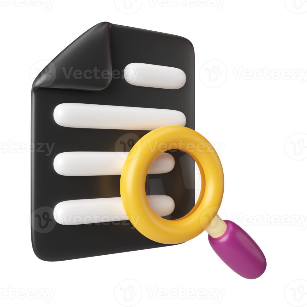 analyser l'icône d'illustration 3d png