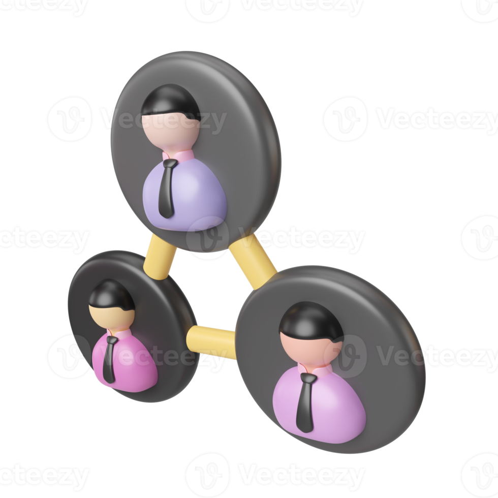 Verbindung 3D-Illustrationssymbol png