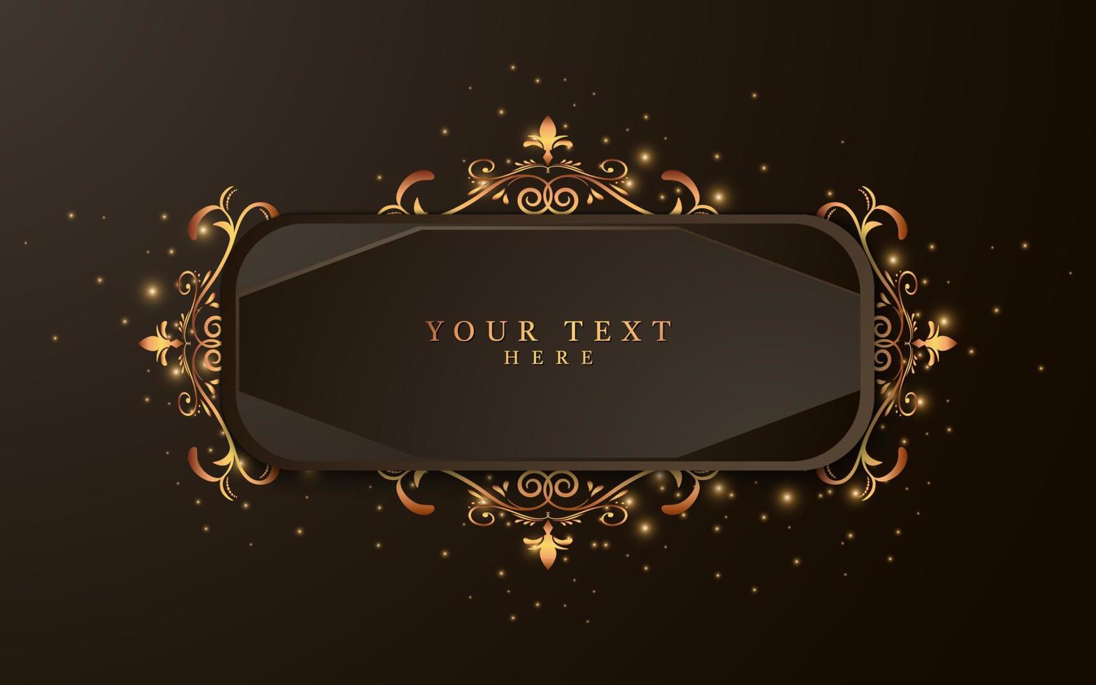 elegant vintagere ctangle frame design vector