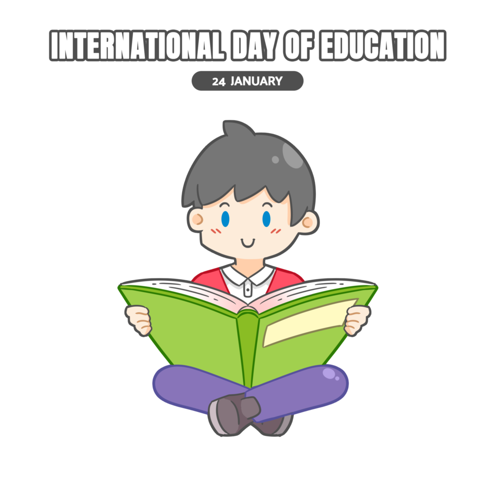 International day of education cartoon png