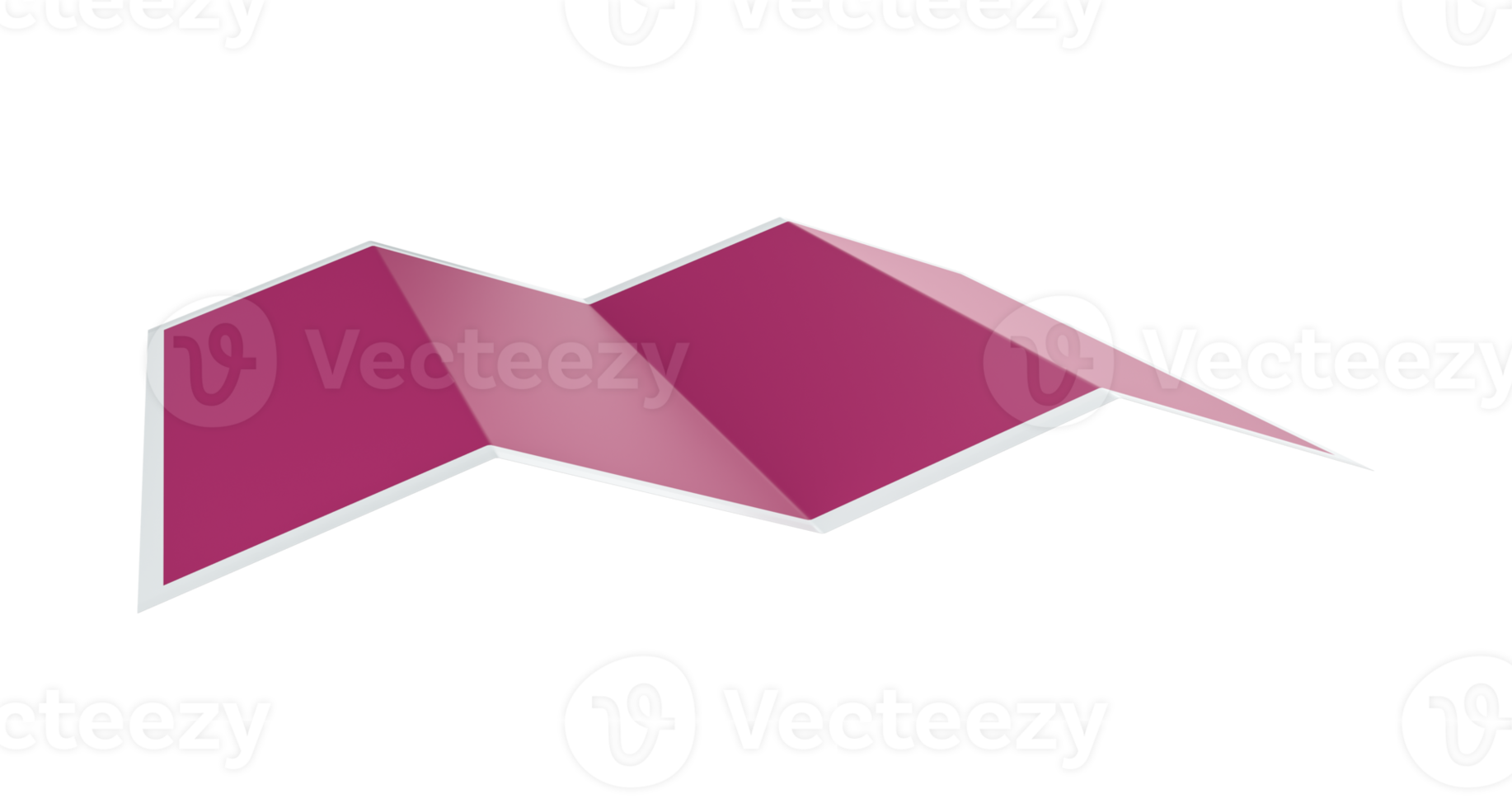 gefaltetes papier realistisches modell leeres kartenpapier isolierte vorlage für eine inhalts-3d-illustration png