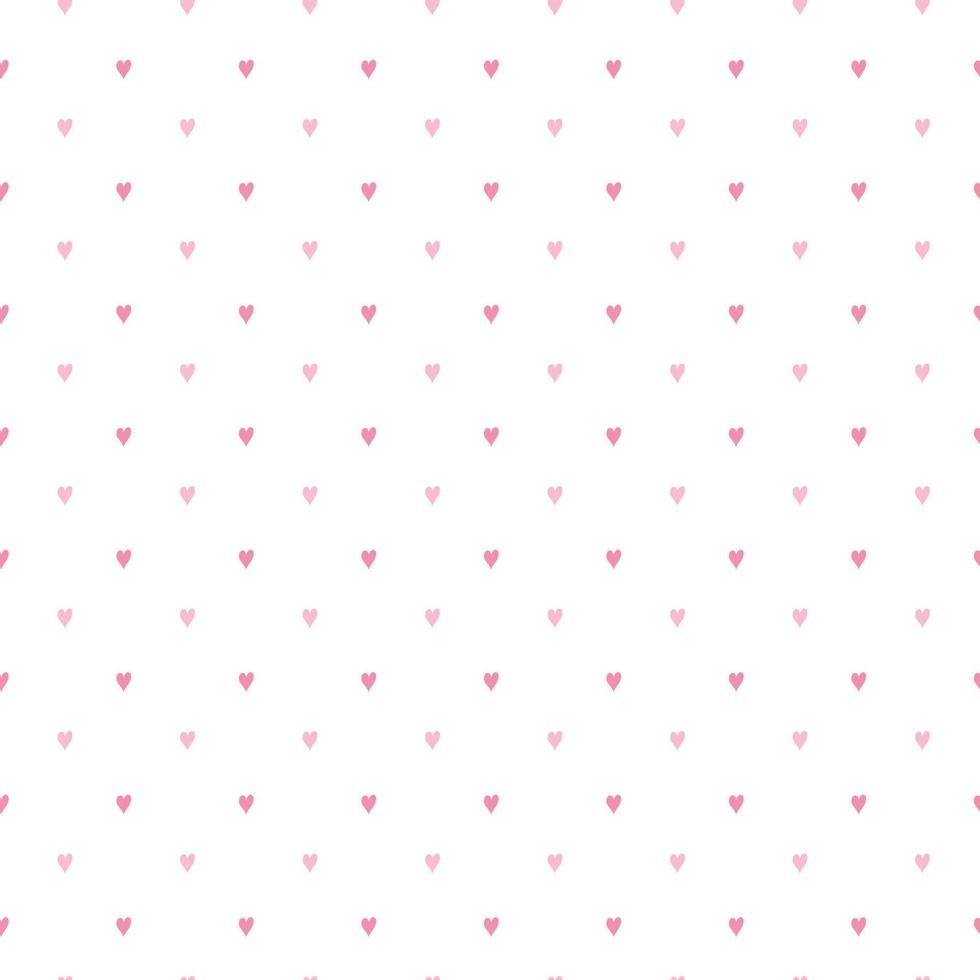 Cute seamless hand-drawn patterns. Stylish modern vector patterns with pink hearts. Funny Children's Repeating Pink Print