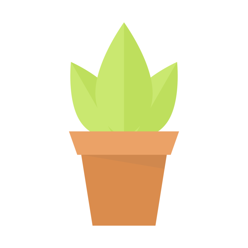 Little plant growing in a pot. Potted plant icon. png