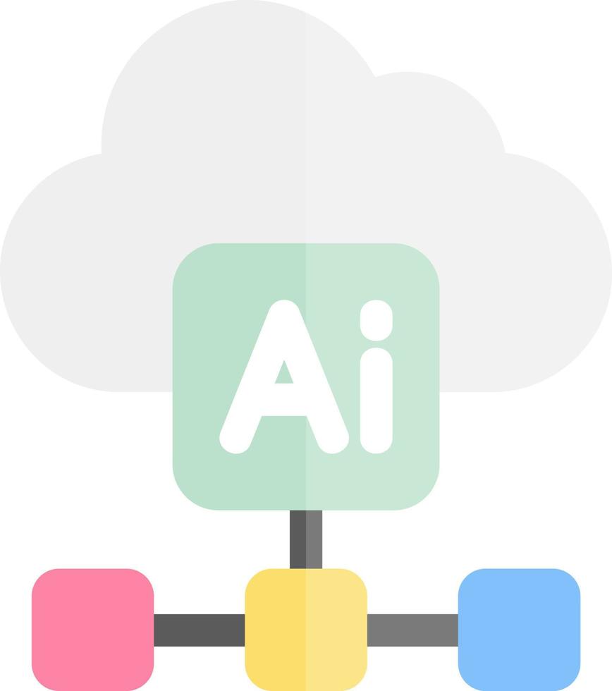 Cloud Based Architecture Vector Icon Design