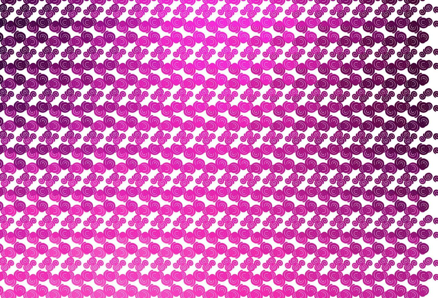 Light Pink vector pattern with curved circles.