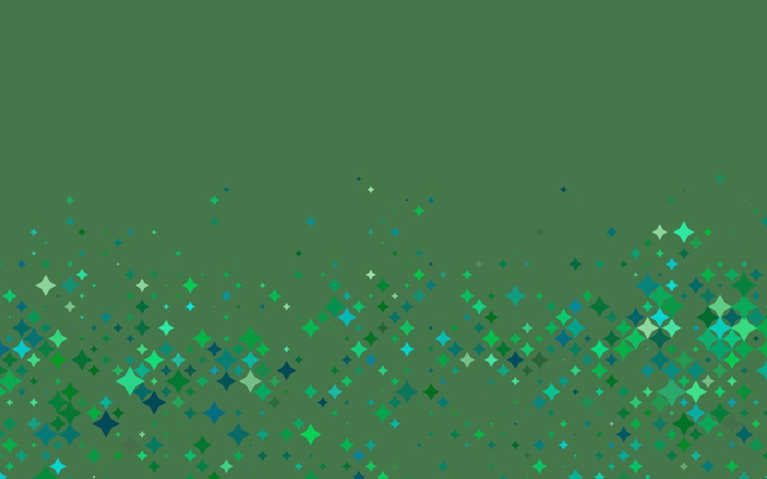 Light Blue, Green vector cover with small and big stars.