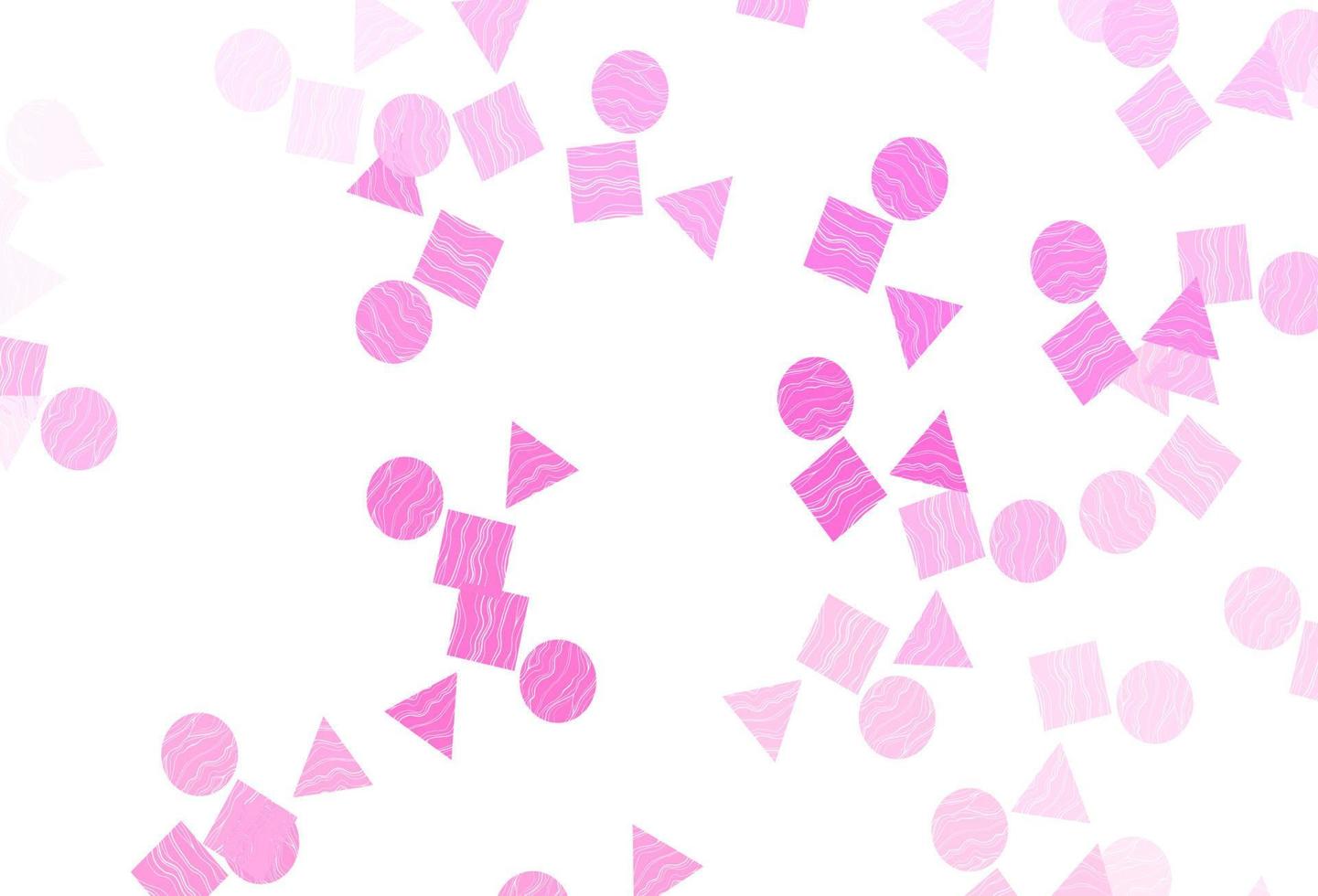 cubierta de vector rosa claro en estilo poligonal con círculos.