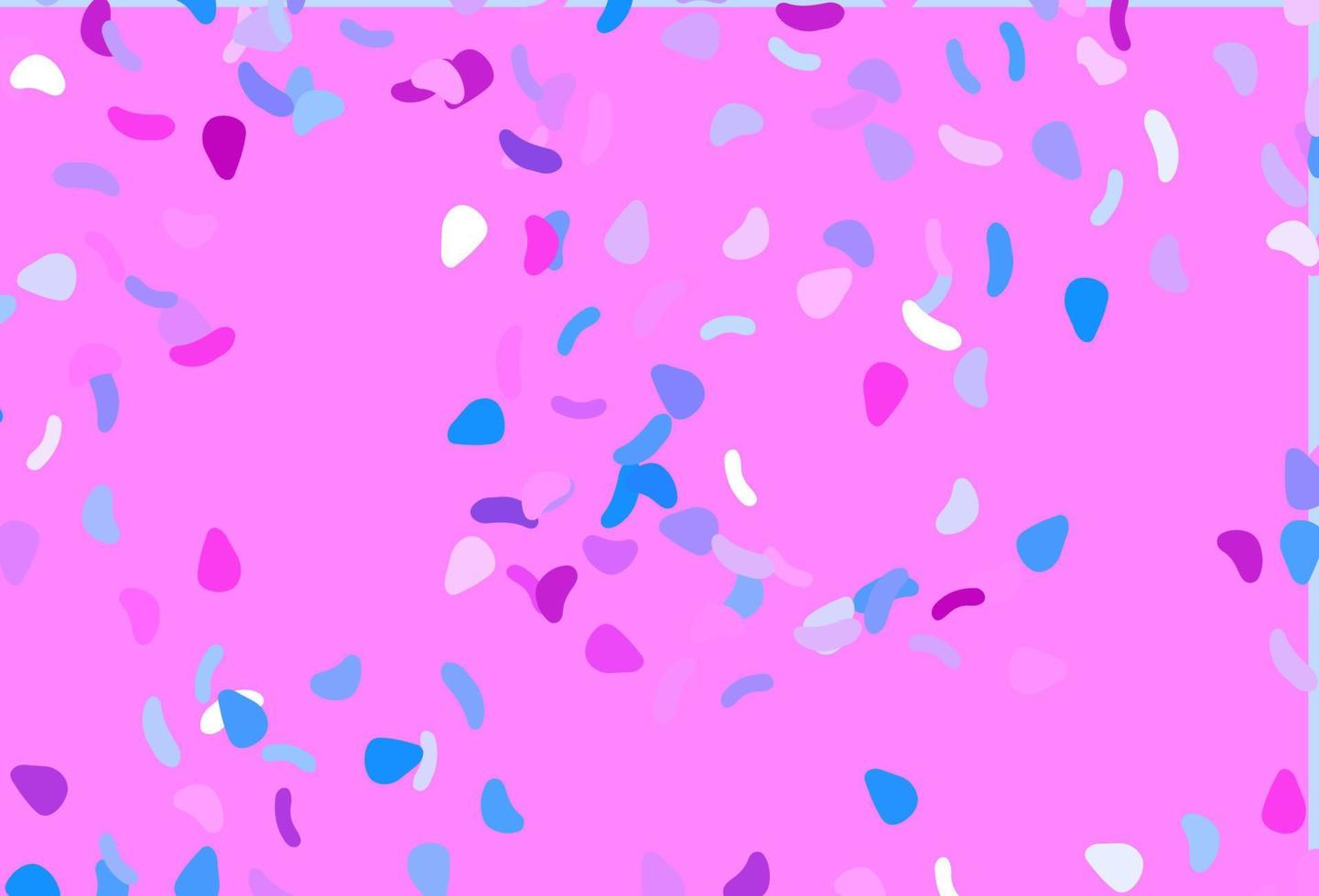 Light Pink, Blue vector background with abstract forms.