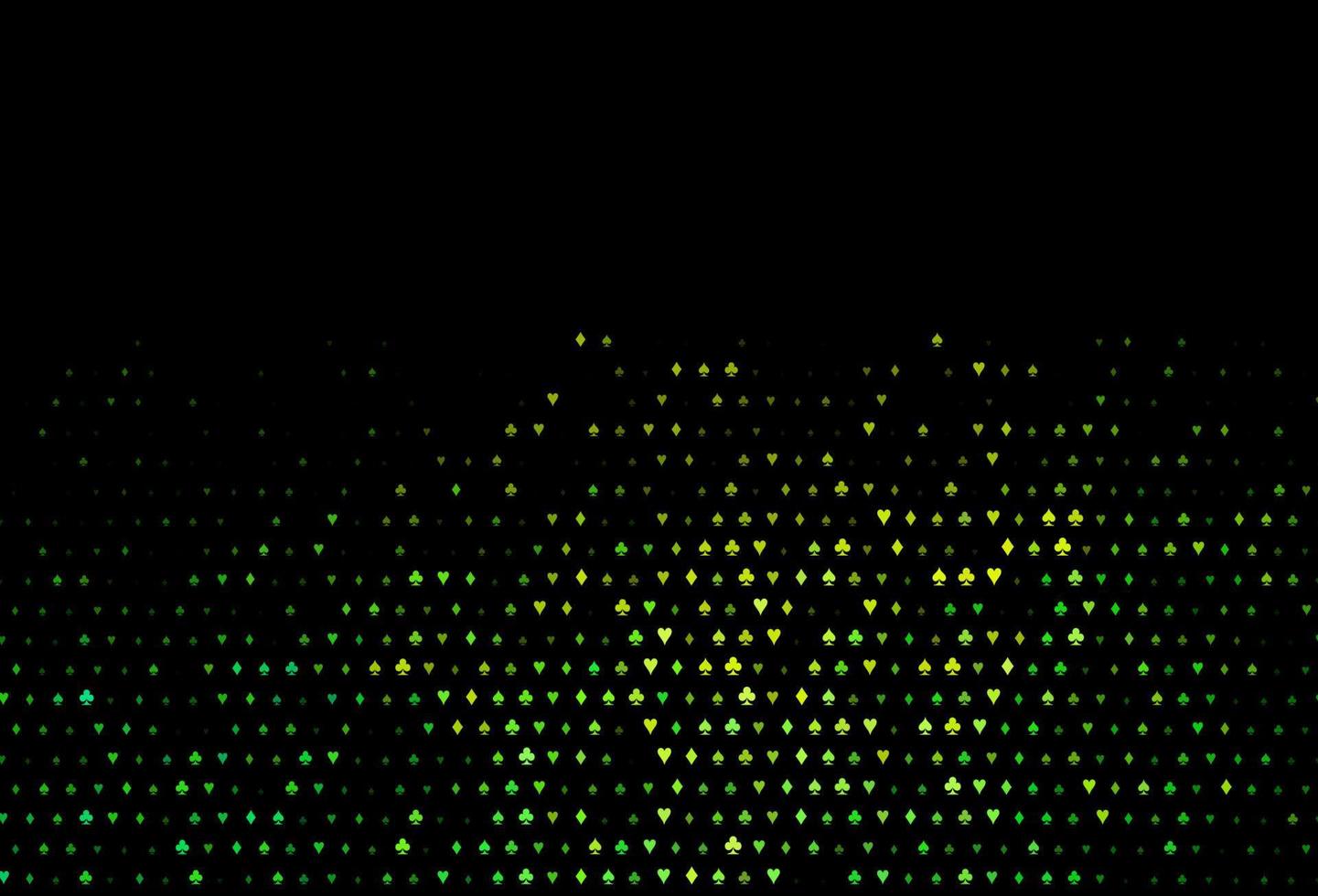 Dark blue, yellow vector pattern with symbol of cards.