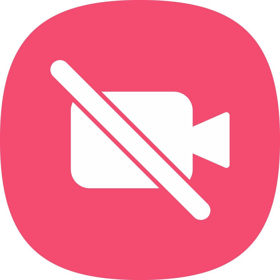 Video Off Vector Icon Design