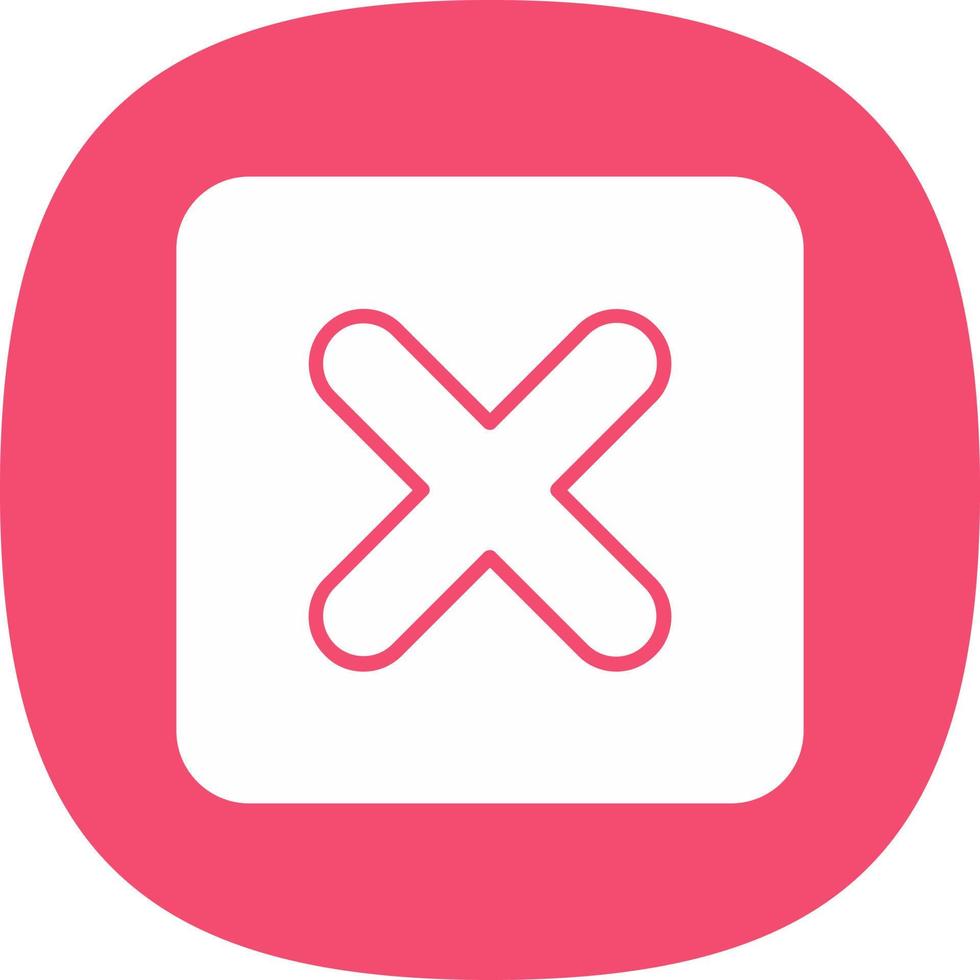 Square x Vector Icon Design