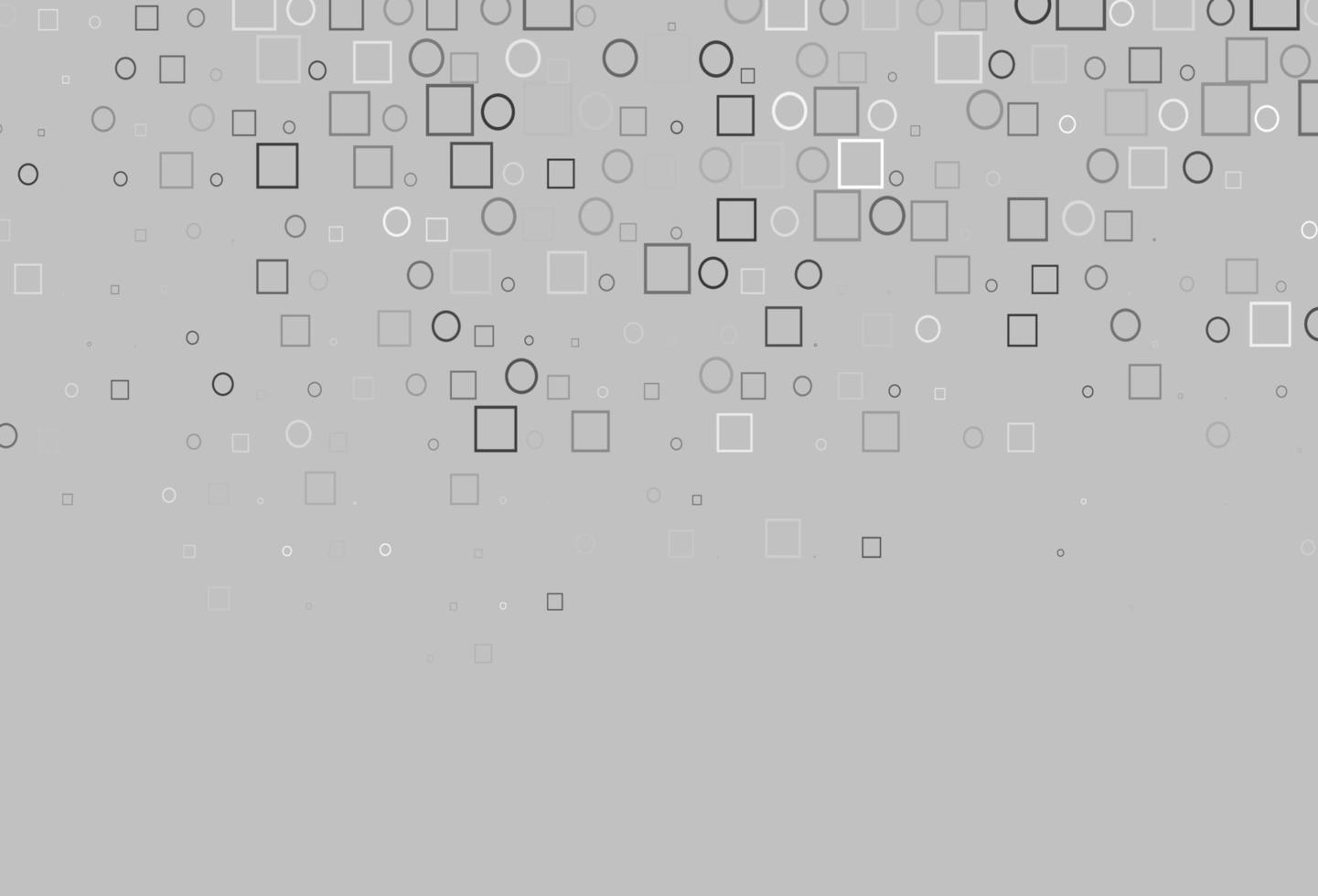 Light Silver, Gray vector texture with disks, rectangles.