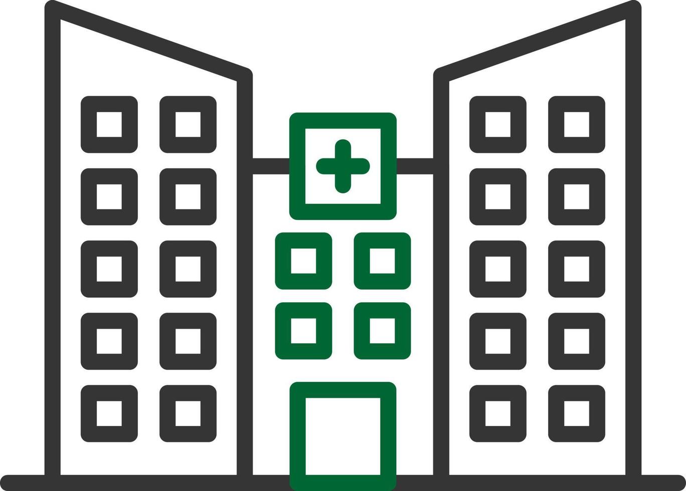 diseño de icono creativo de propiedad de hospital vector