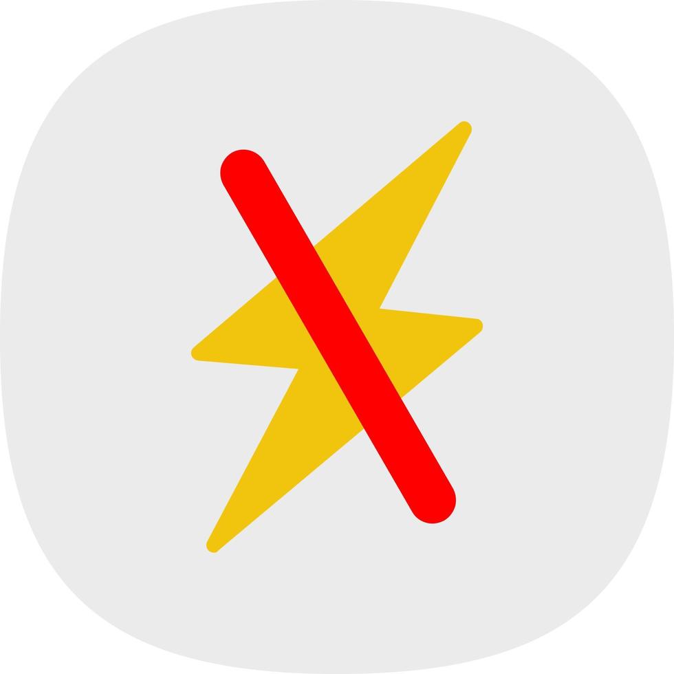 Zap Off Vector Icon Design