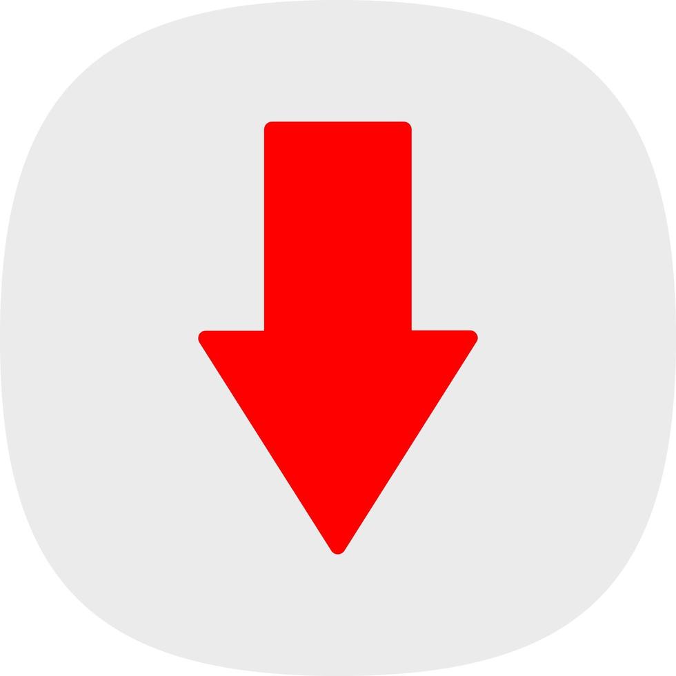 Down Vector Icon Design