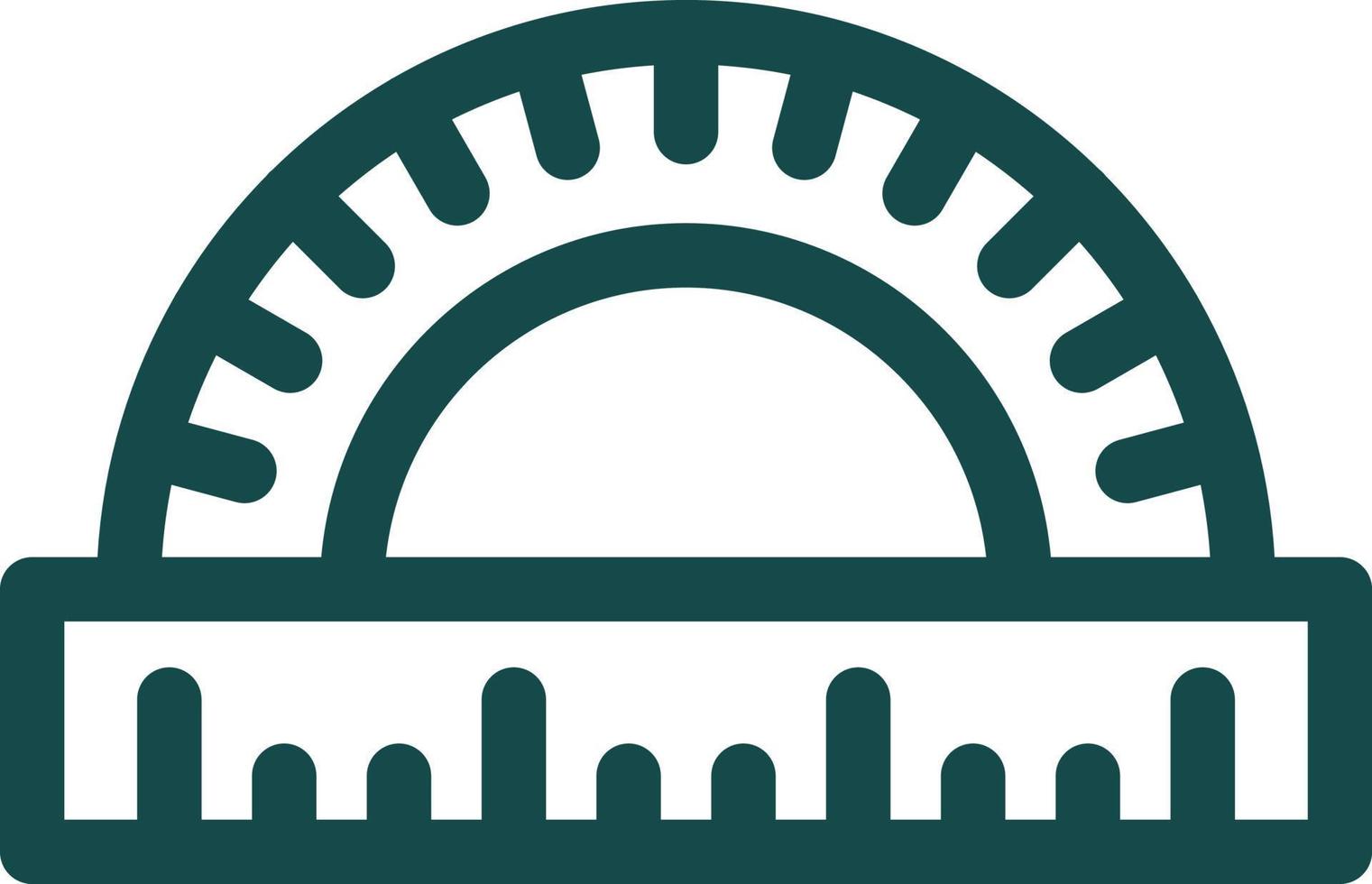 Protractor Vector Icon Design