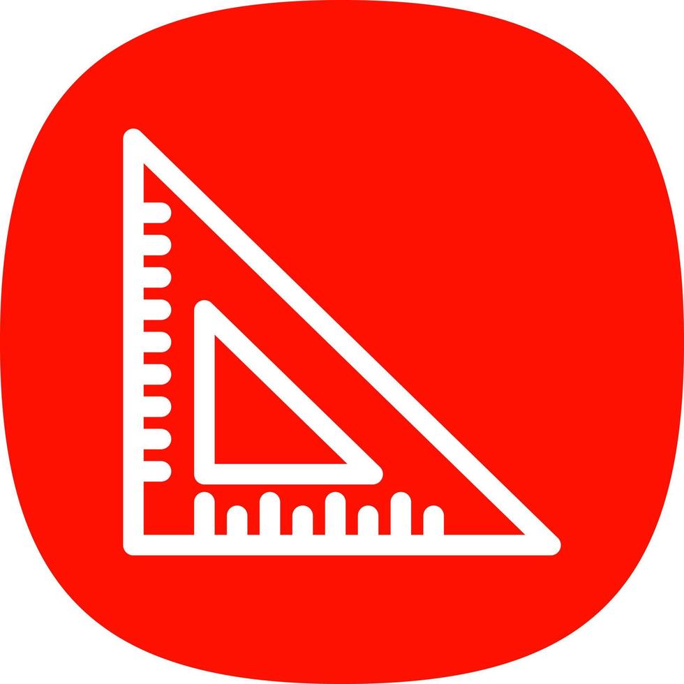 diseño de icono de vector de regla triangular