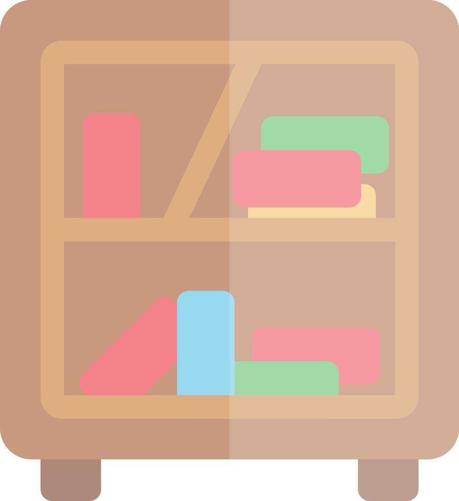 Bookshelf Vector Icon Design