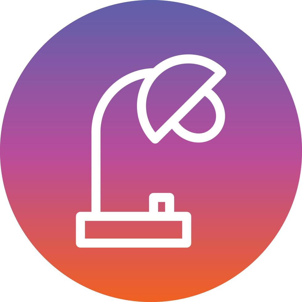 Desk Lamp Vector Icon Design