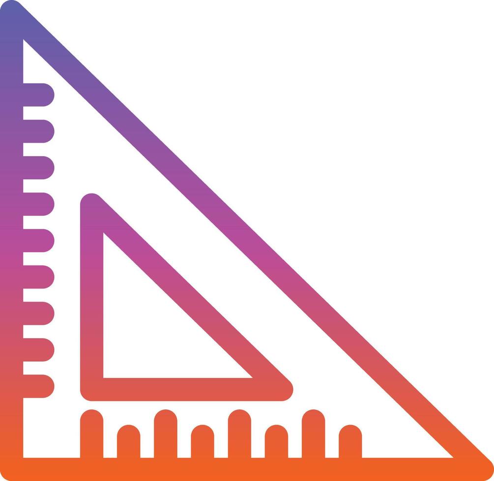 diseño de icono de vector de regla triangular