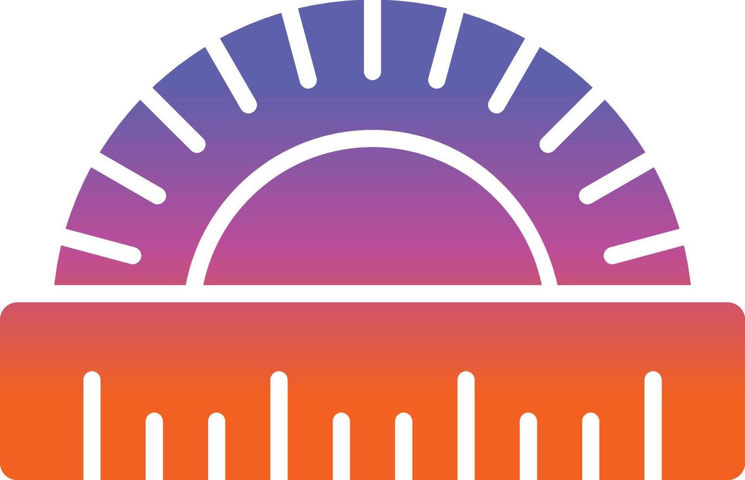Protractor Vector Icon Design