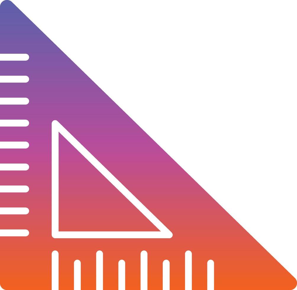 Triangular Ruler Vector Icon Design