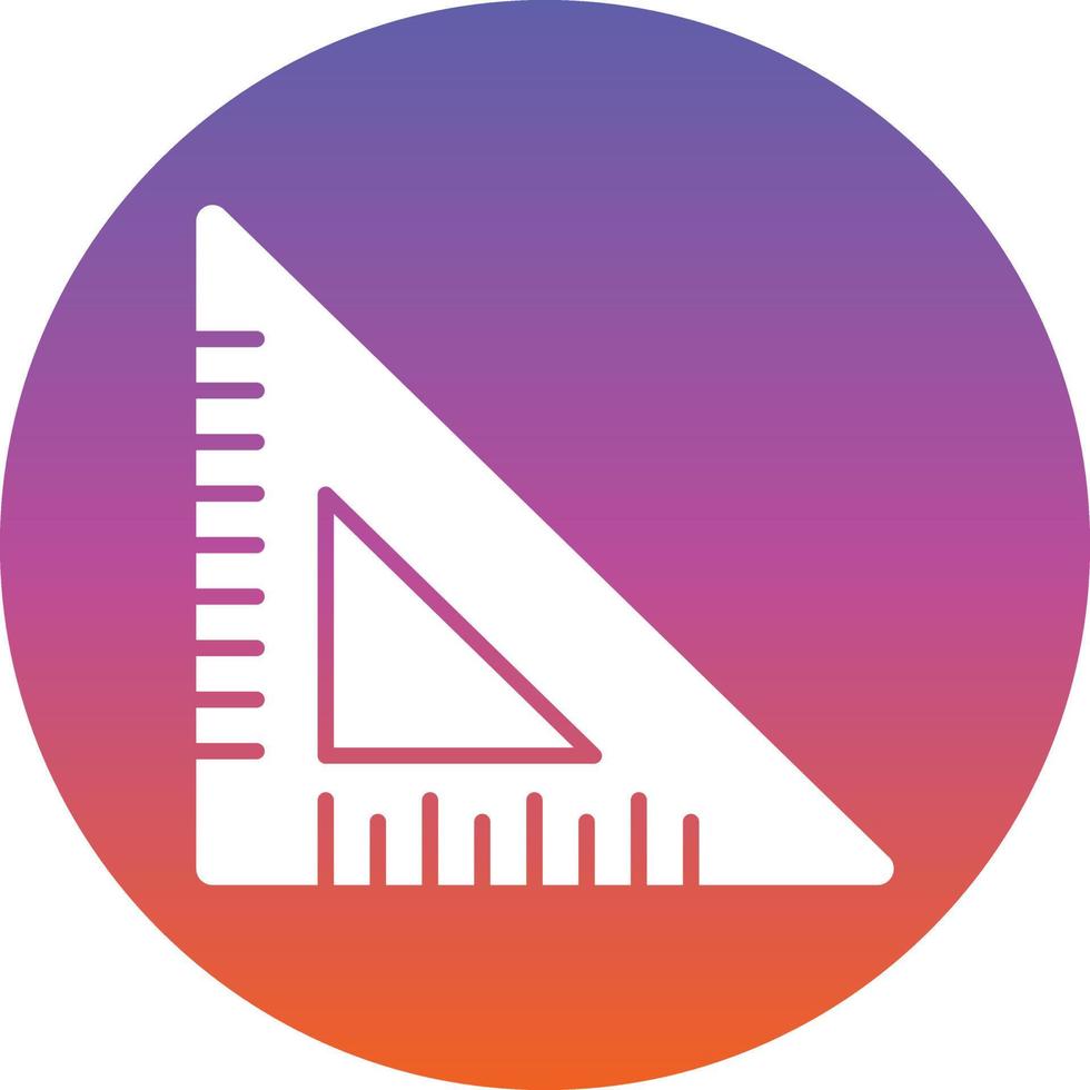 Triangular Ruler Vector Icon Design