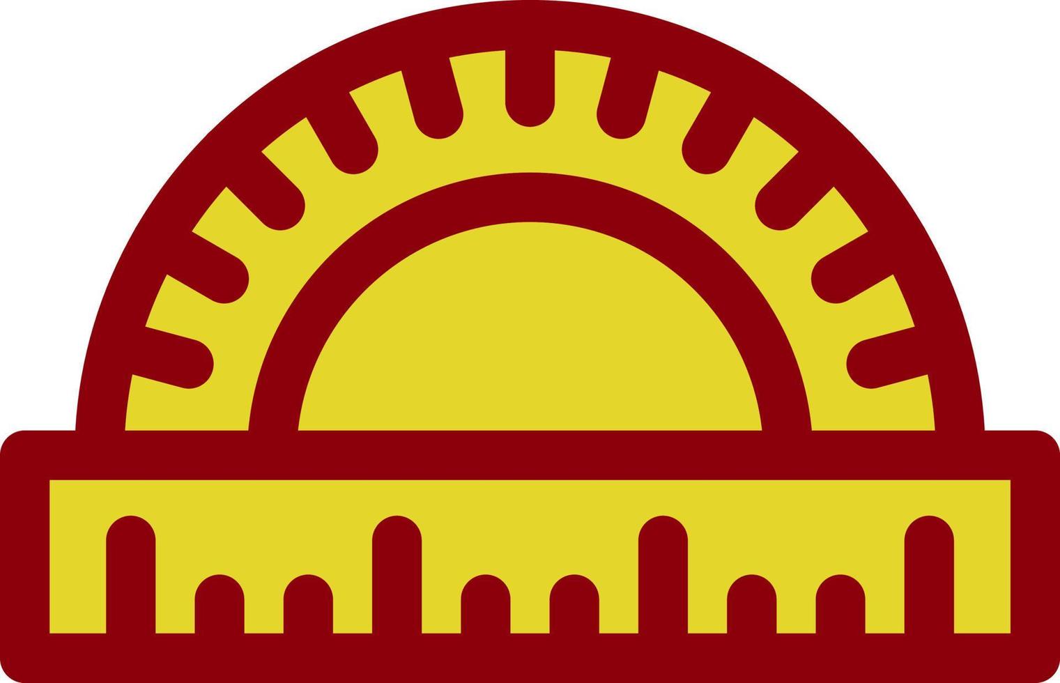 Protractor Vector Icon Design